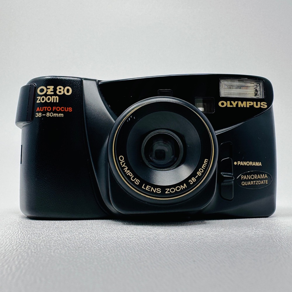 Olympus OZ 80 Zoom 35mm Film Camera Panorama Quartzdate 38-80mm Lens Black